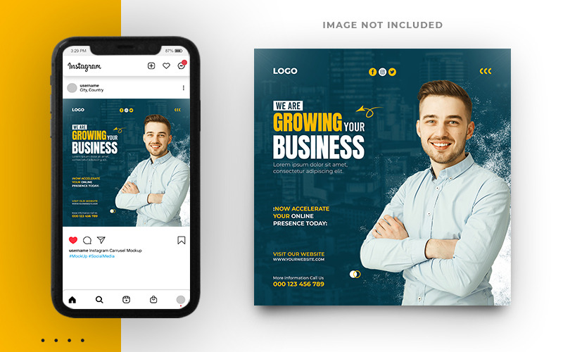 Kreatív Marketing Ügynökség Social media Post Banner sablon Design