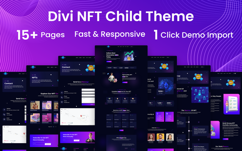 NFT Crypto WordPress Divi Child-thema