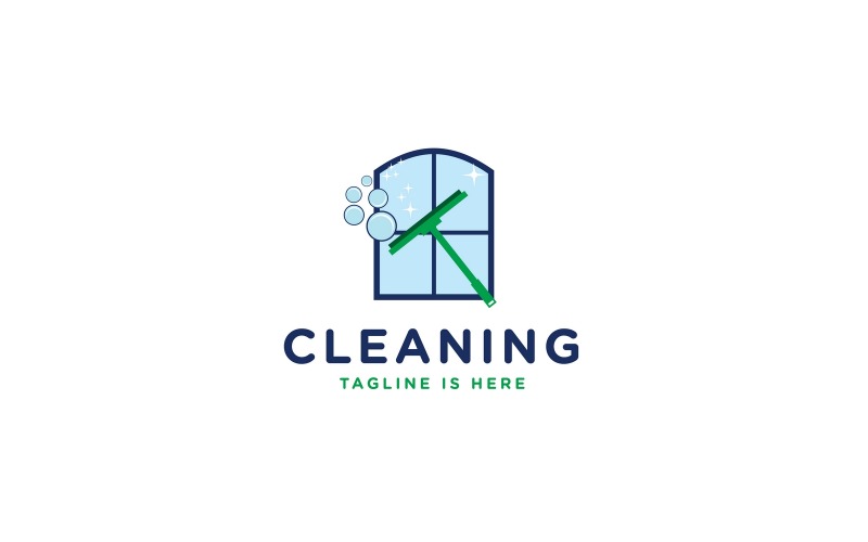 Modèle de logo de nettoyage et d'entretien de Windows