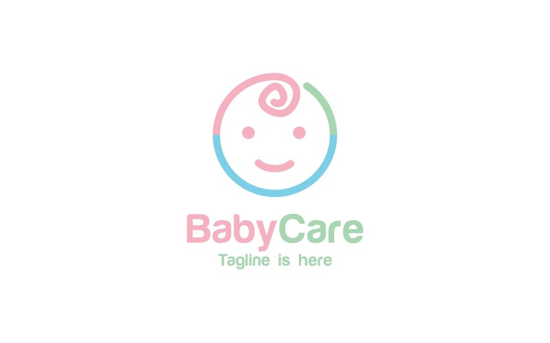 Plantilla de logotipo para el cuidado del bebé infantil V2