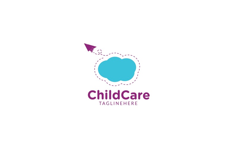 Шаблон логотипу для догляду за дитиною
