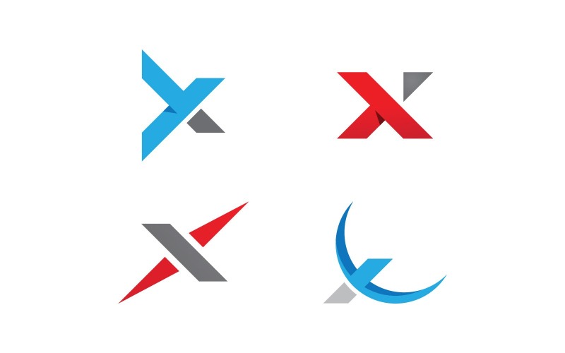 X brief Vector Logo ontwerpsjabloon V7