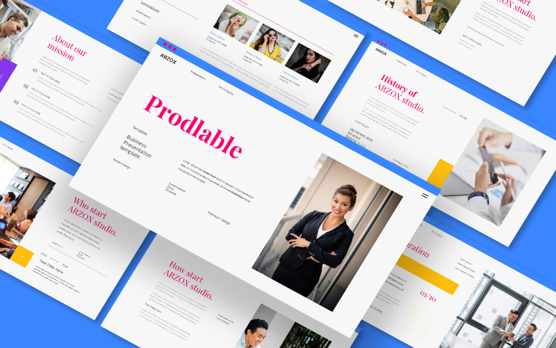 Azrox Business Presentation Powerpoint template