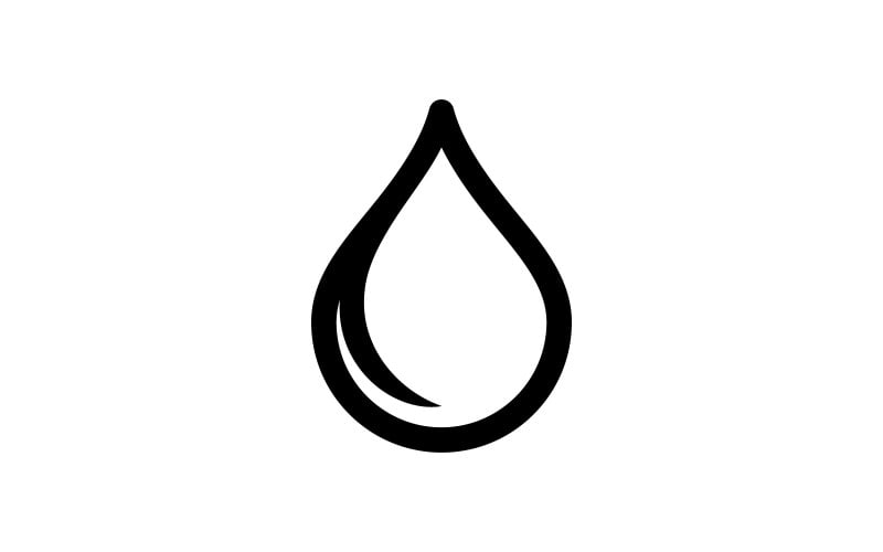 Modelo de logotipo de gota de água Vector Design de ícone de água V3