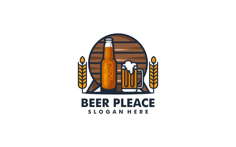Modelo de Logotipo Vintage de Cerveja