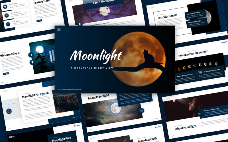 Moonlight Environment Multipurpose PowerPoint-presentationsmall