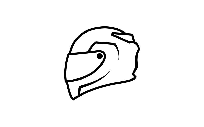 Plantilla de diseño de logotipo vectorial de casco de motocicleta V1