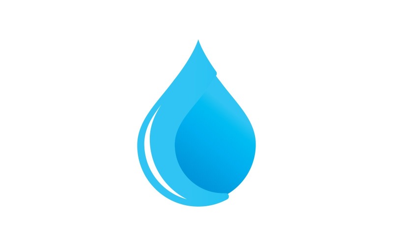 Su Damlası Logo Şablonu Vektör Su Simgesi Tasarım V13