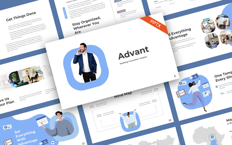 Advant Business Marketing PowerPoint šablony