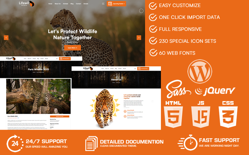 Lifewil - Wildlife WordPress-Thema