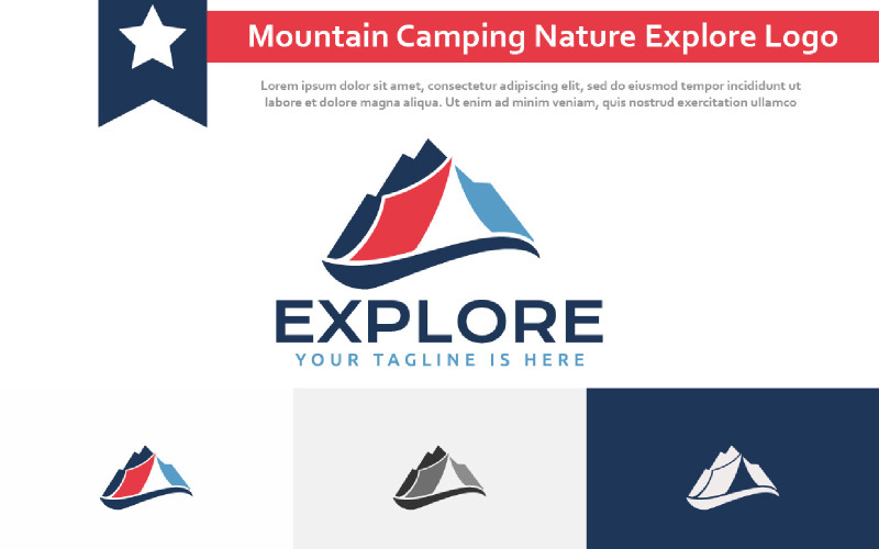 Montagna Camping Peak Summit Natura Esplora Avventura Logo