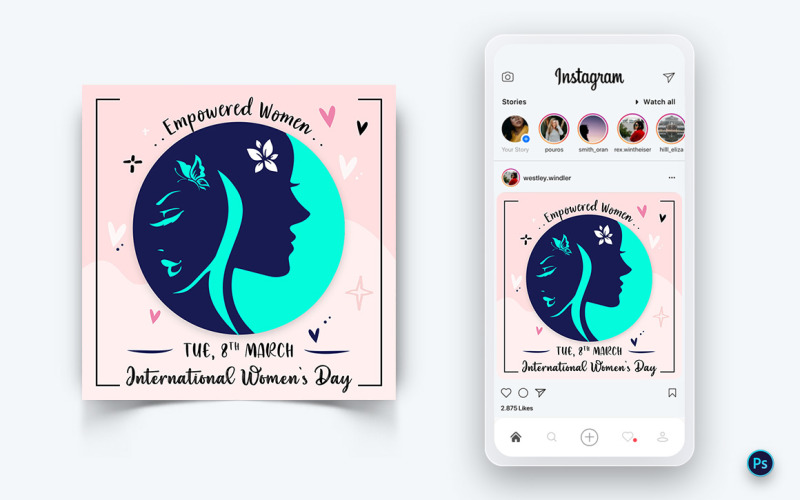 International Womens Day  Social Media Post Design Template-03