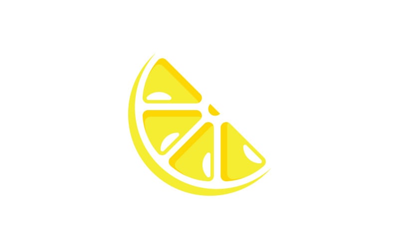 Modello di progettazione di logo vettoriale di frutta fresca al limone V3