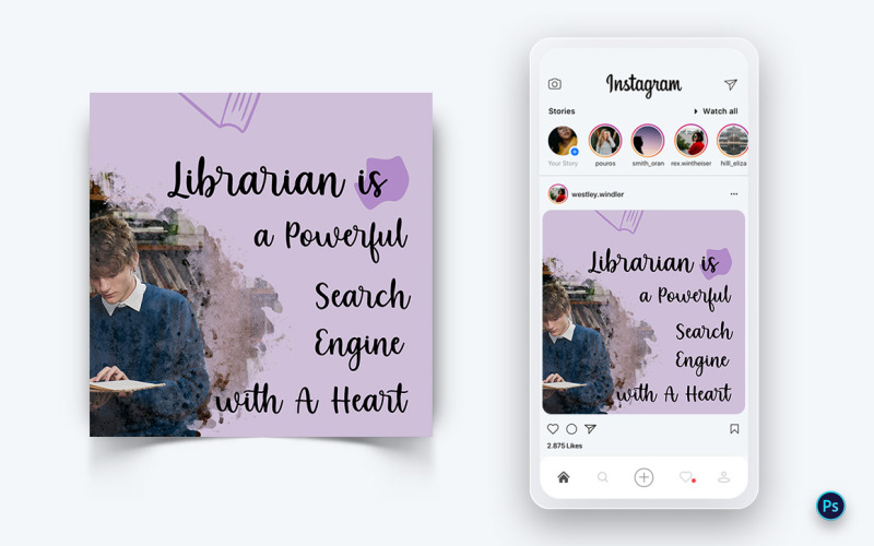 Modello di progettazione post sui social media per la Giornata nazionale dei bibliotecari-02