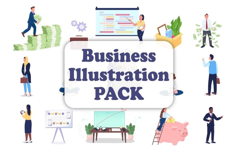 Paquete de ilustración de negocios