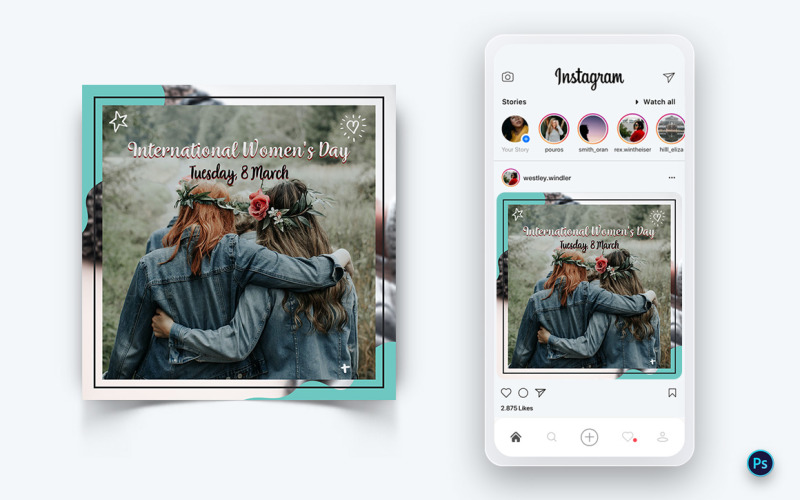 Social-Media-Post-Design-Vorlage für den Internationalen Frauentag-18