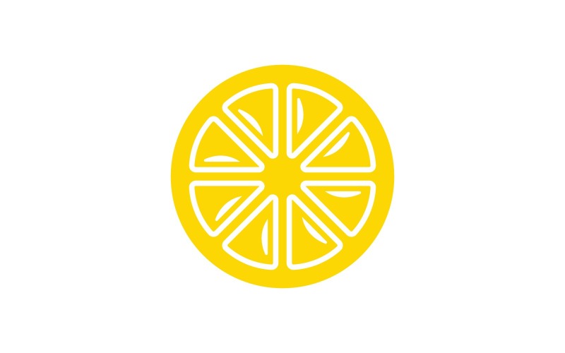 Zitrone, frisches Obst, Vektor-Logo-Design-Vorlage V7