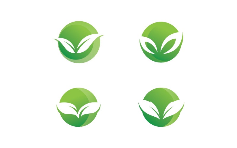 Green Leaf Nature Vector Logo Design Mall V30
