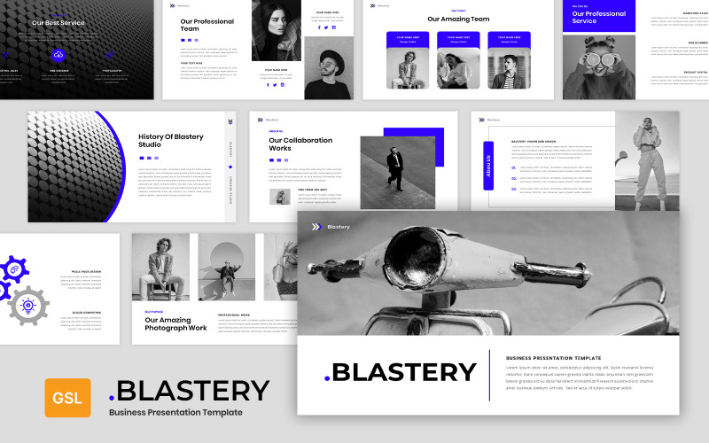 Blastery - Modelo de apresentação de negócios Google Slide