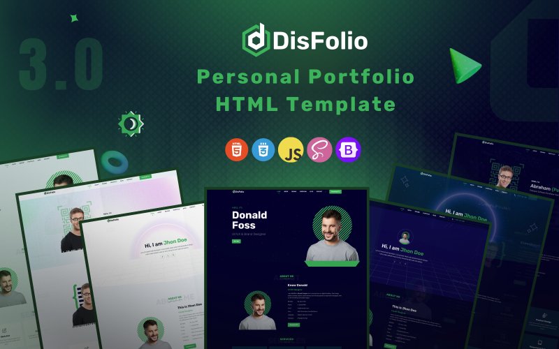 Disfolio - 个人投资组合 HTML 模板