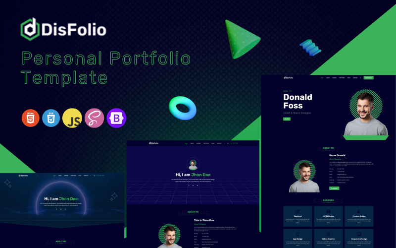 Disfolio – šablona HTML osobního portfolia