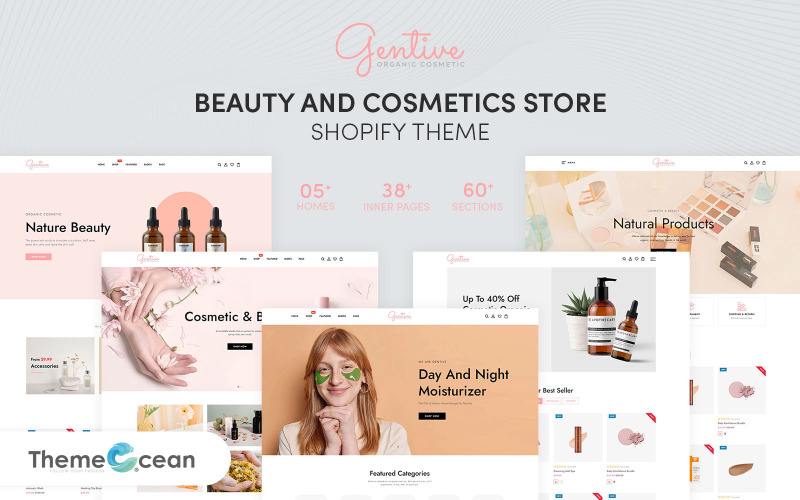 Gentive - Skönhet och kosmetika Responsivt Shopify-tema