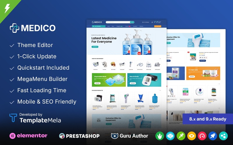 Medico - Health, Medicine and Drug Store Prestashop 主题