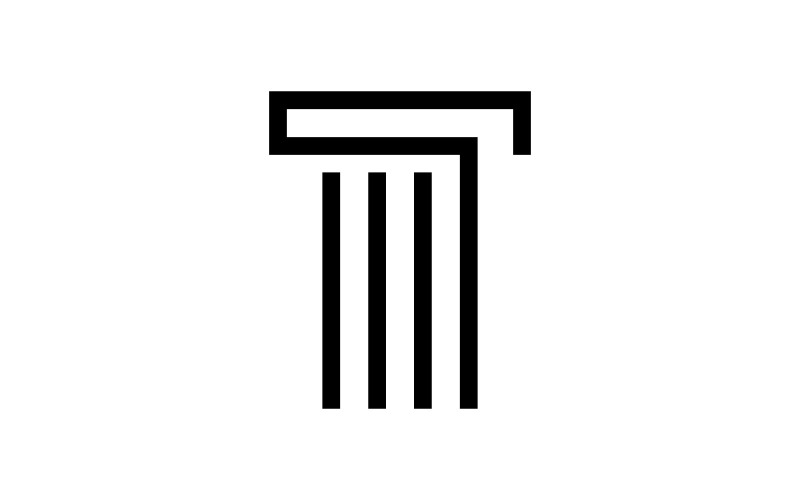 Modèle de logo de pilier. Illustration vectorielle de colonne Design V8