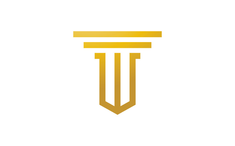 Pijler Logo sjabloon. Kolom Vector illustratie Ontwerp V2