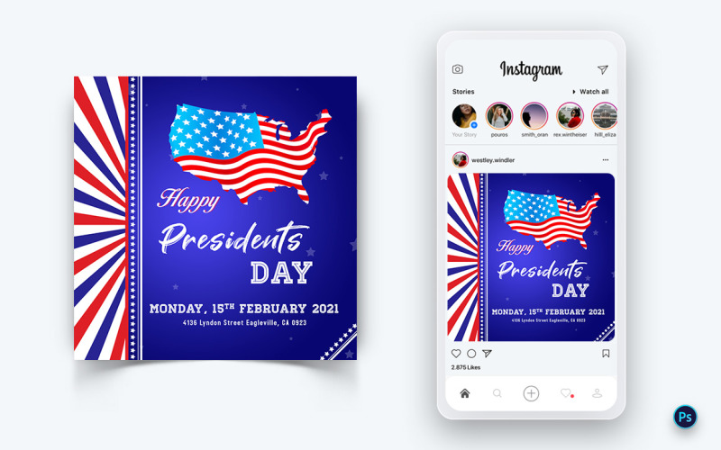 President Day Social Media Post-ontwerpsjabloon-05
