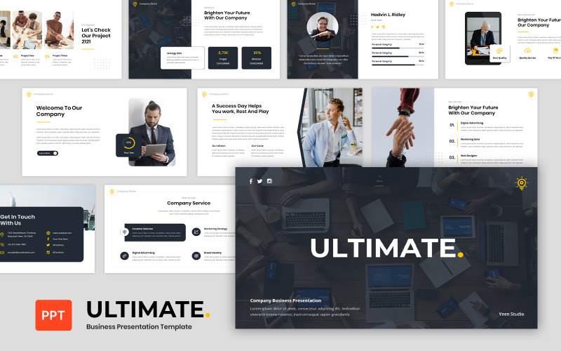 Ultimate - Бизнес-презентация компании Шаблоны презентаций PowerPoint