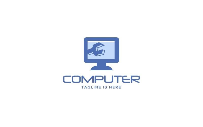 Modèle de logo informatique et réseau