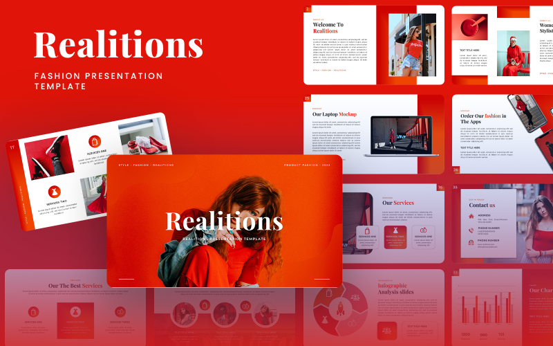 Realitions - Modelo do Apresentações Google de moda