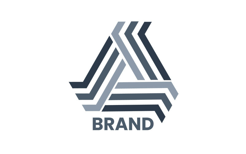 Шаблон логотипу літера A і L і трикутник