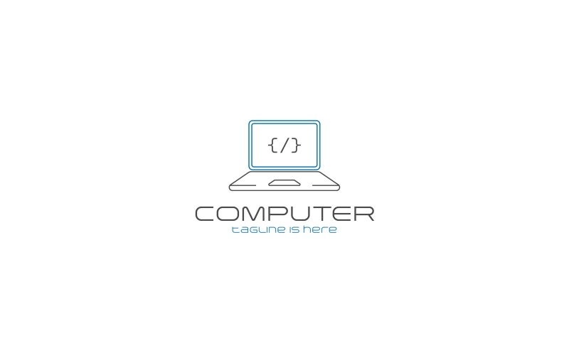 Szablon logo komputera i sieci V3 #261394 - TemplateMonster