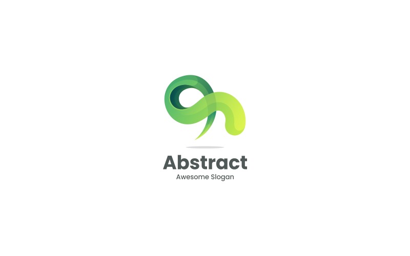 Abstraktes Logo mit grünem Farbverlauf