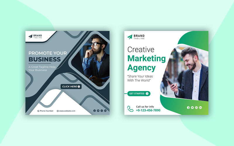 Business Promotion und Corporate Social Media Post Template Design