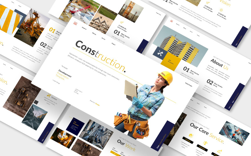 Modèle Google Slides de présentation de Nero Construction