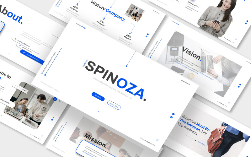 Modello di presentazione di diapositive Google di Spinoza Business