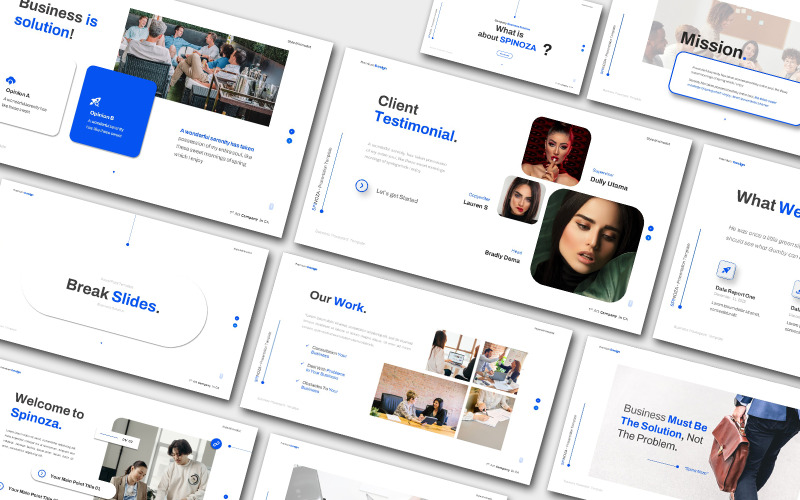 Шаблон презентации Spinoza Business Powerpoint