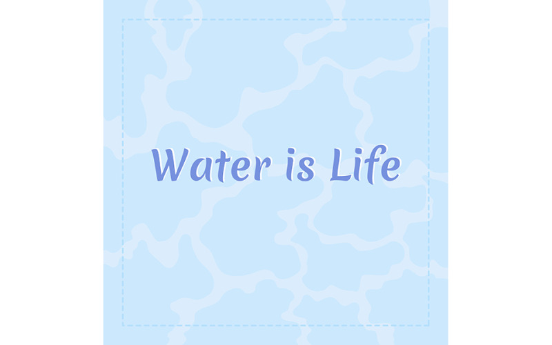 水是生命卡片模板