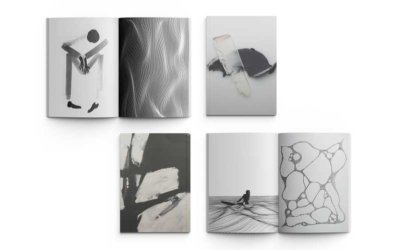 Buch Gesamtlayout Produkt Mockup