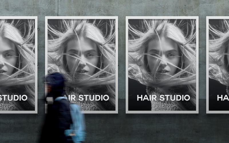 Mockup del prodotto della bacheca di poster di strada