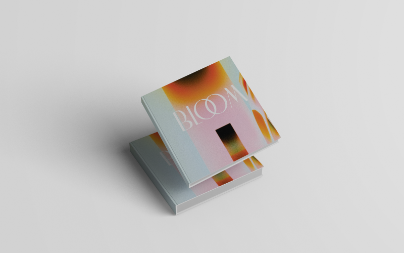 Mockup voor vierkante hardcover boekproducten