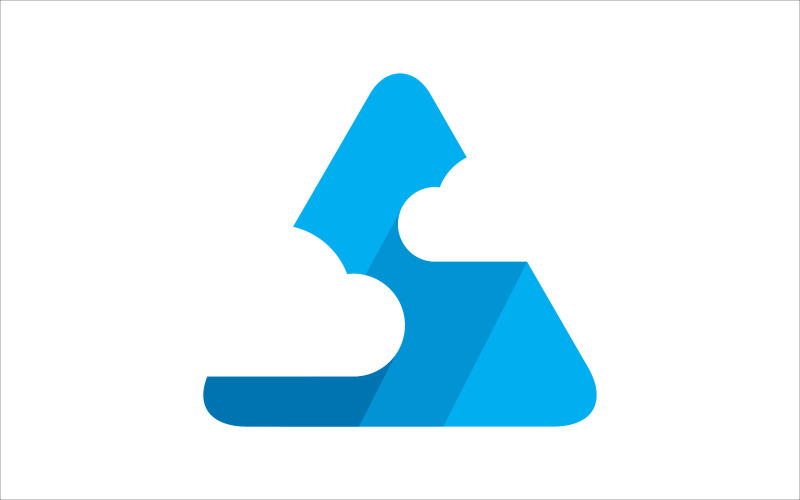 plantilla de logotipo de vector de nube de triángulo