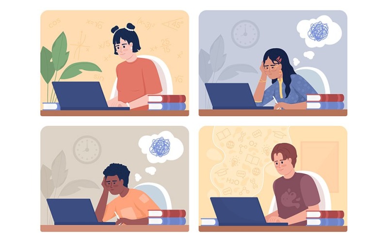 Studium doma ilustrace sada