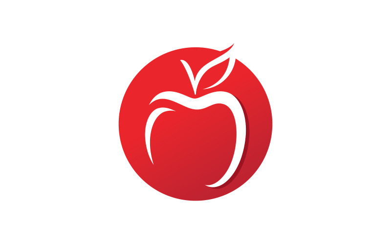 Apple Fresh Fruit logotyp Vector Logo Design Mall V8