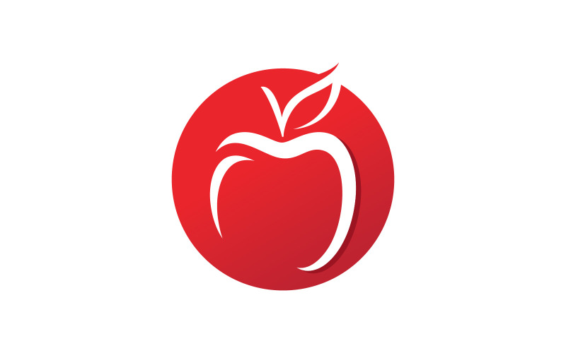 Logo świeżych owoców jabłek Logo wektor szablon projektu V8
