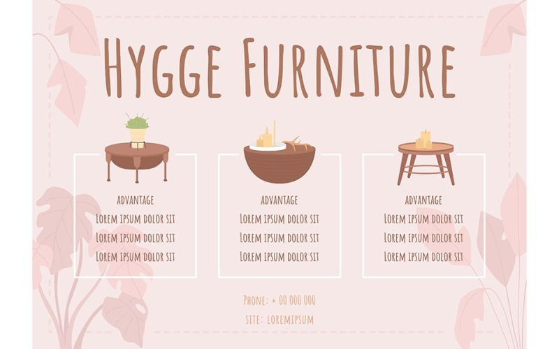 Modello di banner per mobili Hygge