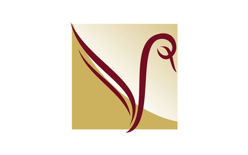 Ontwerpsjabloon voor zwaan vogel dier logo